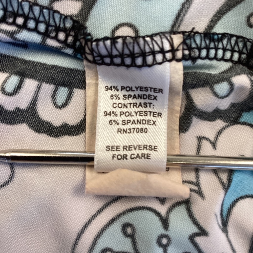Cato Turquoise and Black Paisley Blouse Sz L - Picture 6 of 10